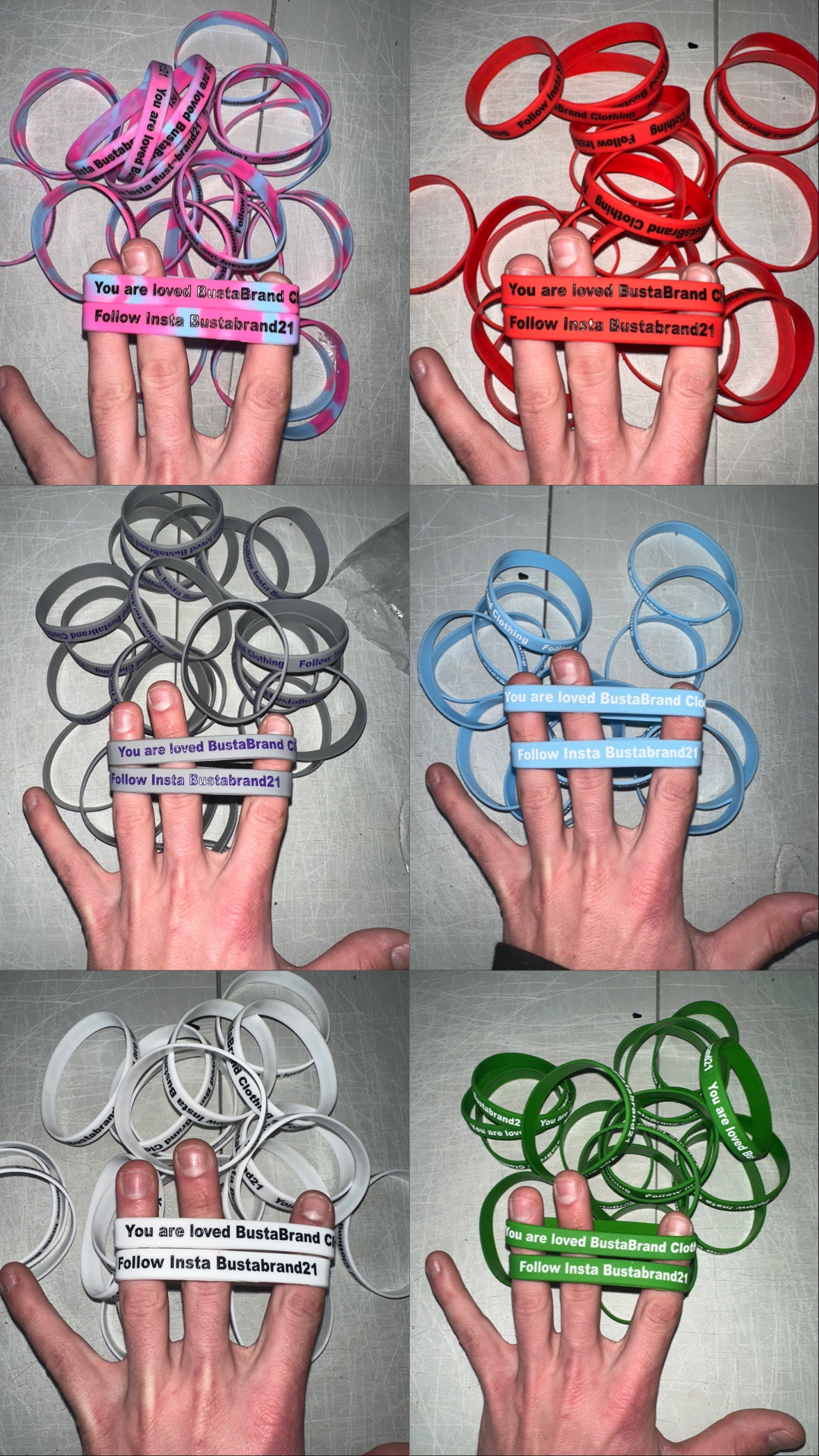 Rubber wrist bands