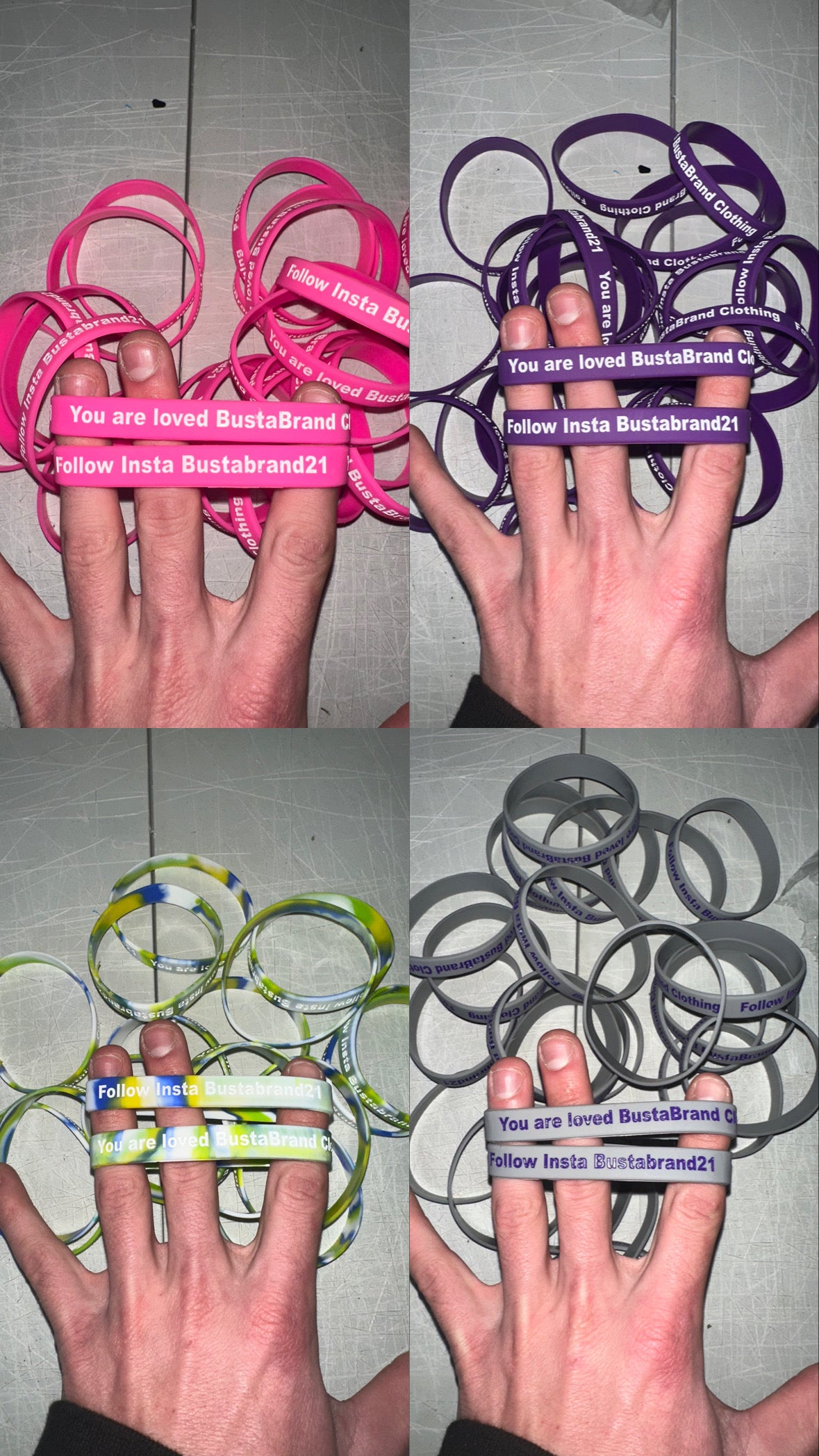 Rubber wrist bands