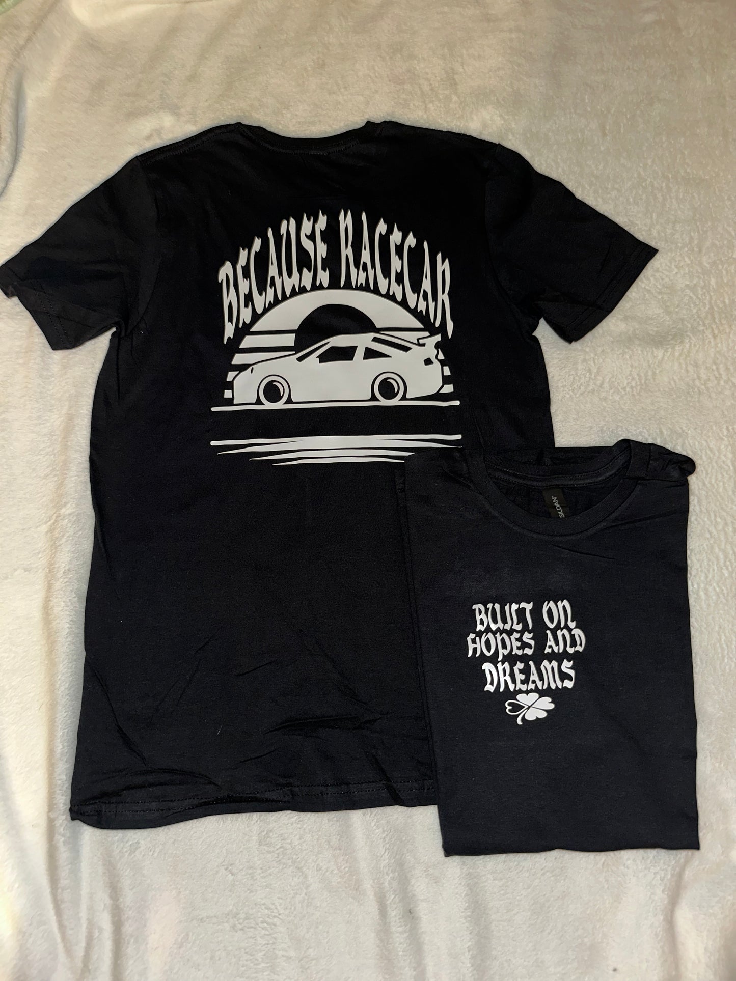 Because race car shirts