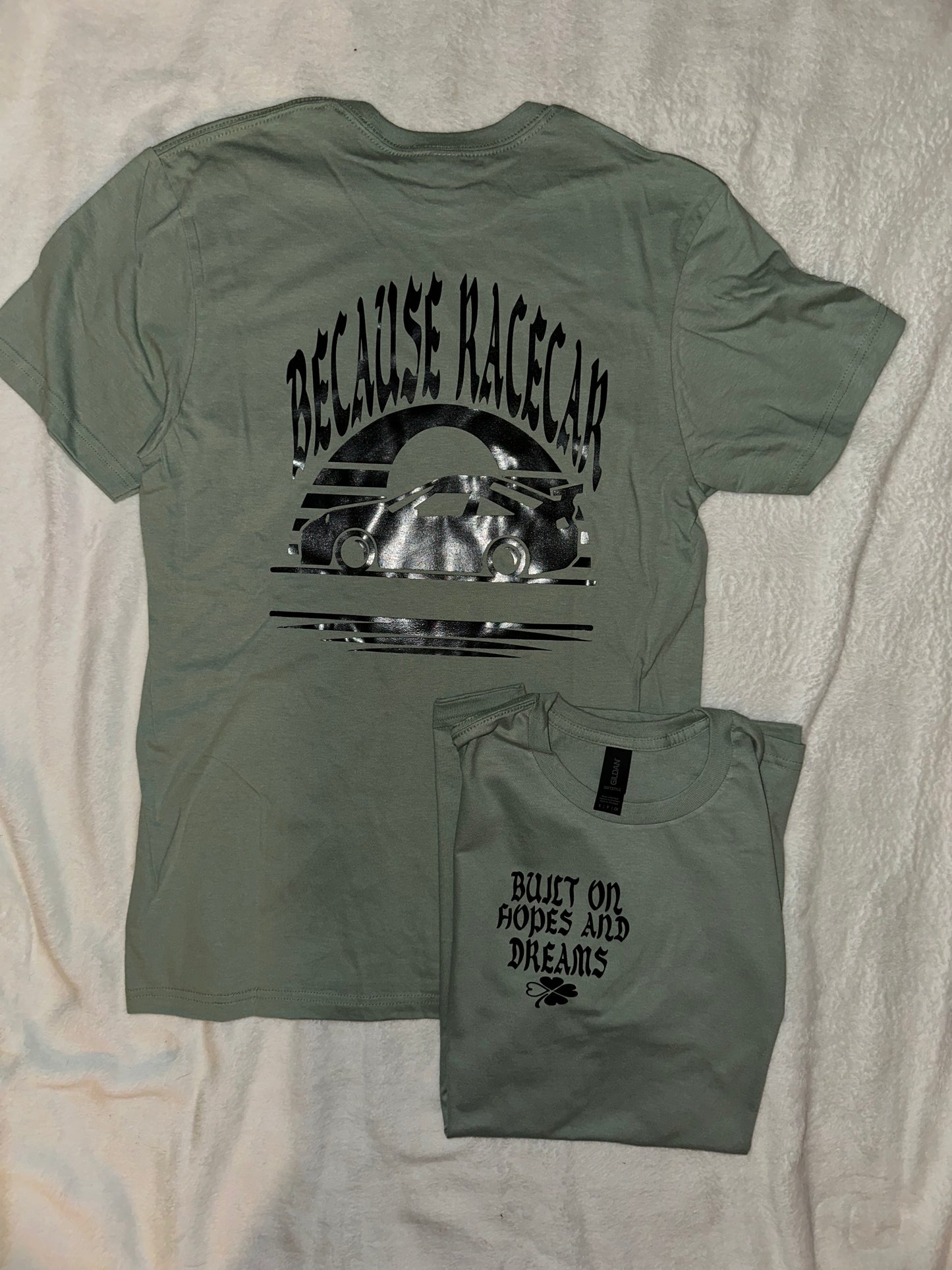 Because race car shirts